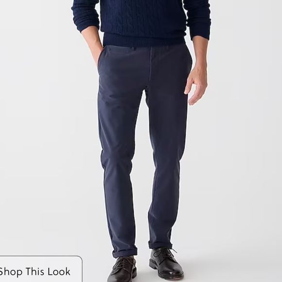 J crew 484 Slim-fit midweight tech pant navy - Picture 2 of 4